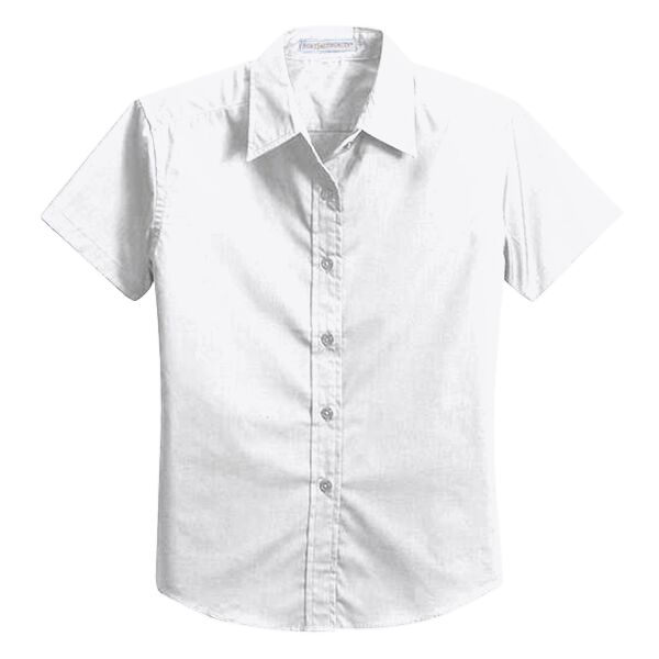 Mens Pinpoint Oxford Half Sleeve Shirt SS Thumbnail